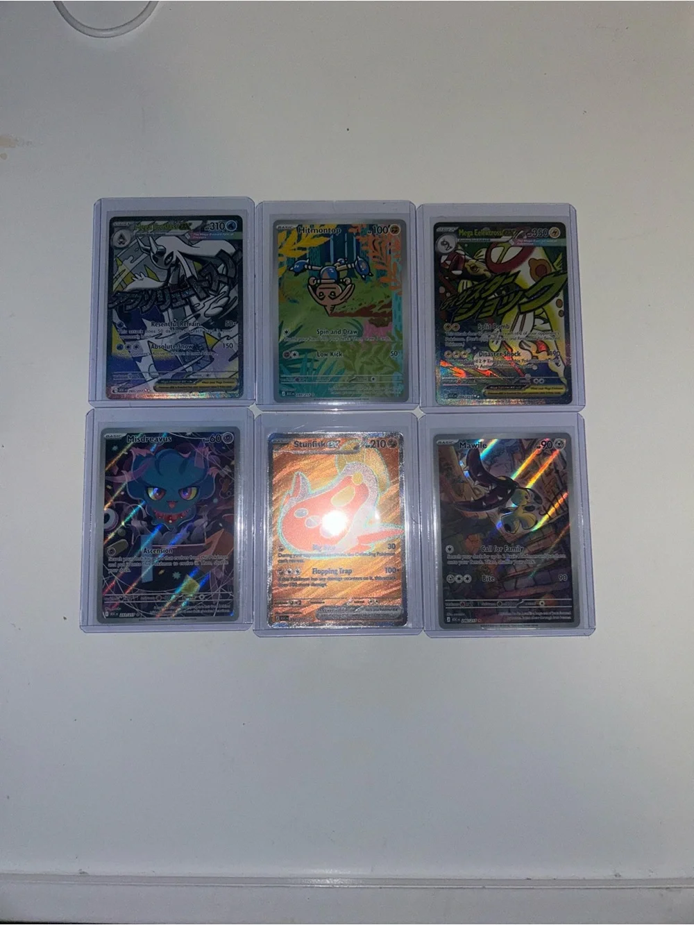 Pokemon Holo Rainbow Trading Card Lot - Blue Green Yellow Orange Black Purple